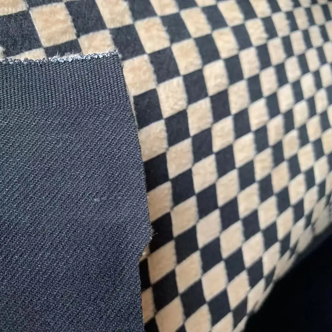 super thick heavy weight 16oz leopard pattern printing bonded polar fleece denim fabric for winter jeans jackets