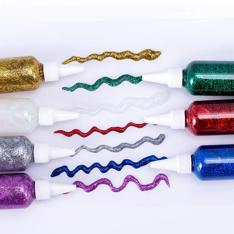 Amazon customization logo  non-toxic making decoration eco friendly glitter glue for making slime