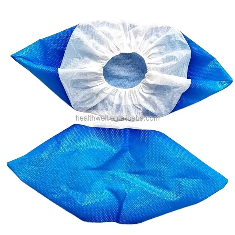 Disposable Plastic waterproof  PP+CPE coated shoe cove PPE Machine-made Water-proof