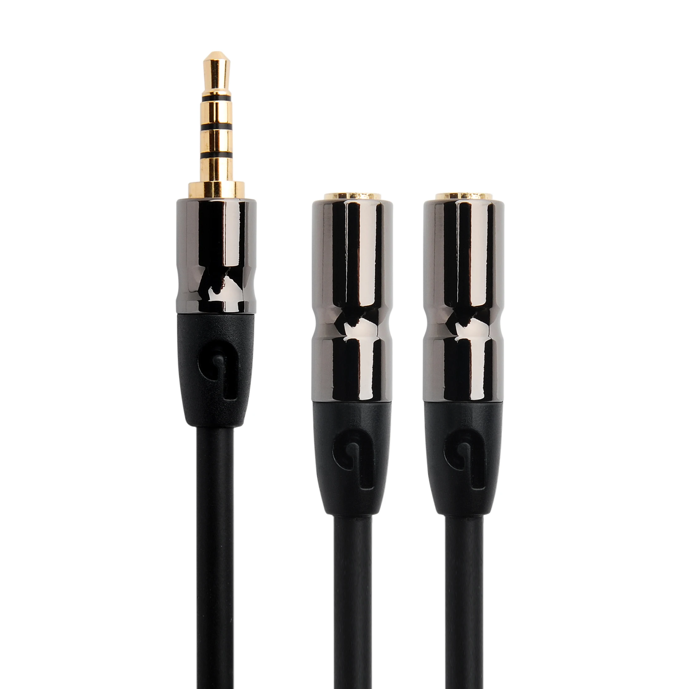 Aux kabel 3.5mm Audio Extension Male to Female Jack Gold 2 in 1 Make Adapter Cable