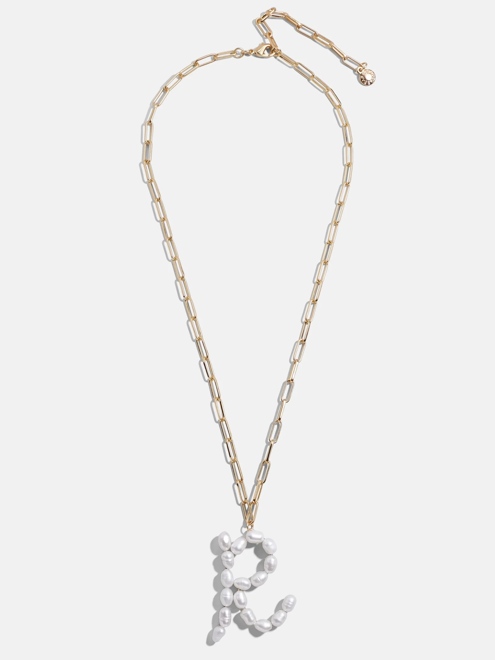 Barlaycs 2021 Fashion Pearl Initial Zodiac Letter Pendant Cuban Chain Women Jewelry Custom Packaging