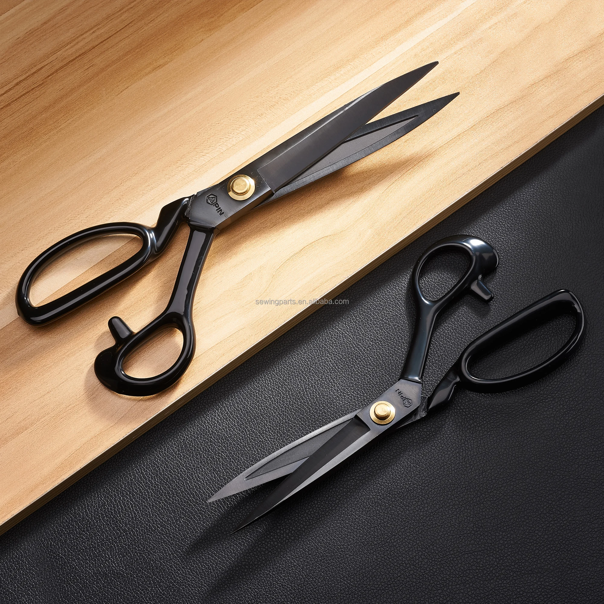 PIN Tailor scissors for garment and cloth made of High manganese steel sharp balck color 9 10 11 12 inch