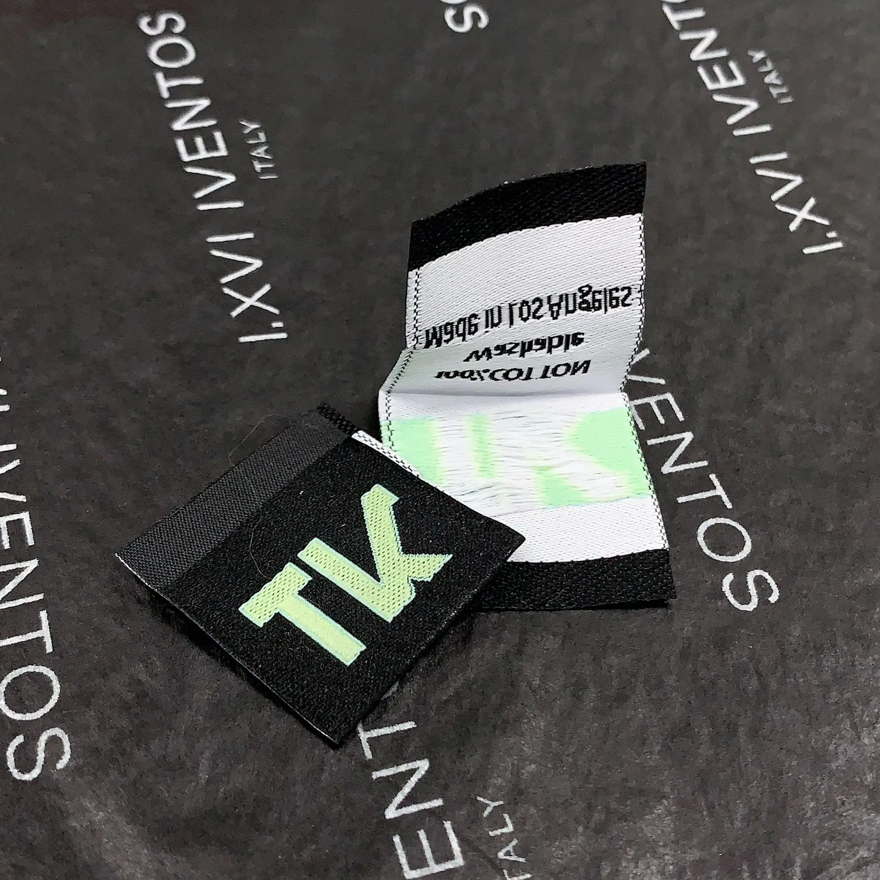 Personalized Fabric Labels for Clothes Custom Eco-friendly Woven Embroidery Brand Logo Name  SizeTags for Clothing