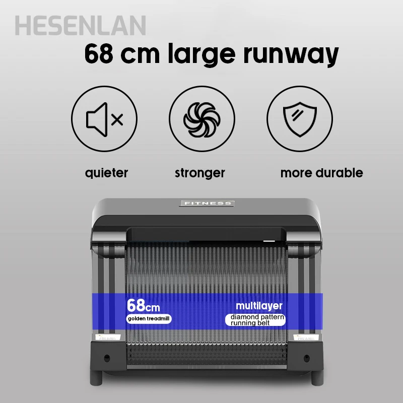 Hesenlan Gym Health Fitness Equipment Auto Incline Treadmills For Sale Foldable Running Electric Treadmill Machine