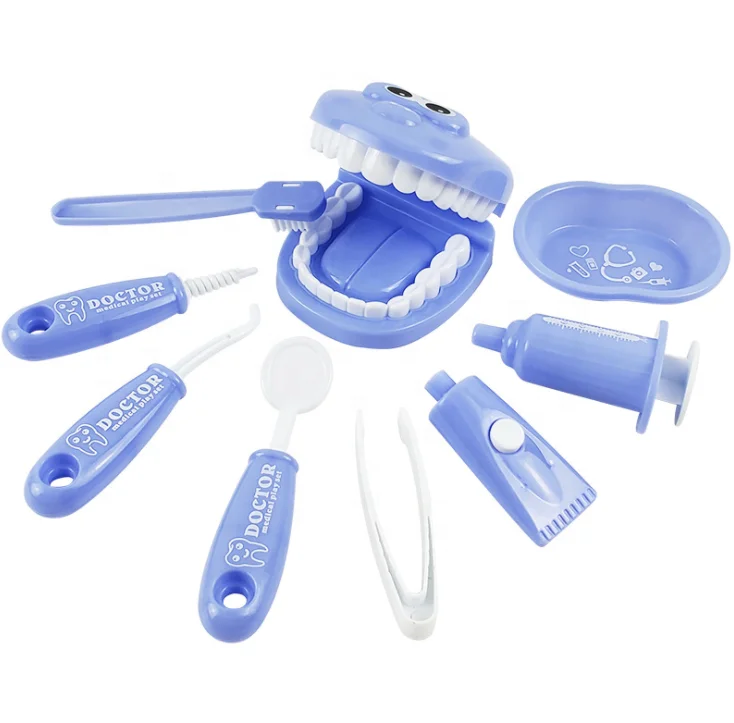  9 Pcs Dental Doctor Nurse Simulation Dentist Suit Play House Medical