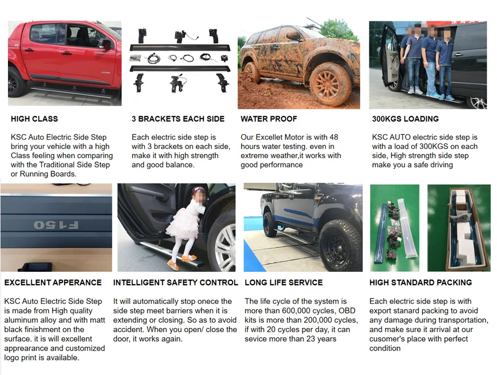 For Jeep Wrangler Electric Running Boards Power side step with Remote Control