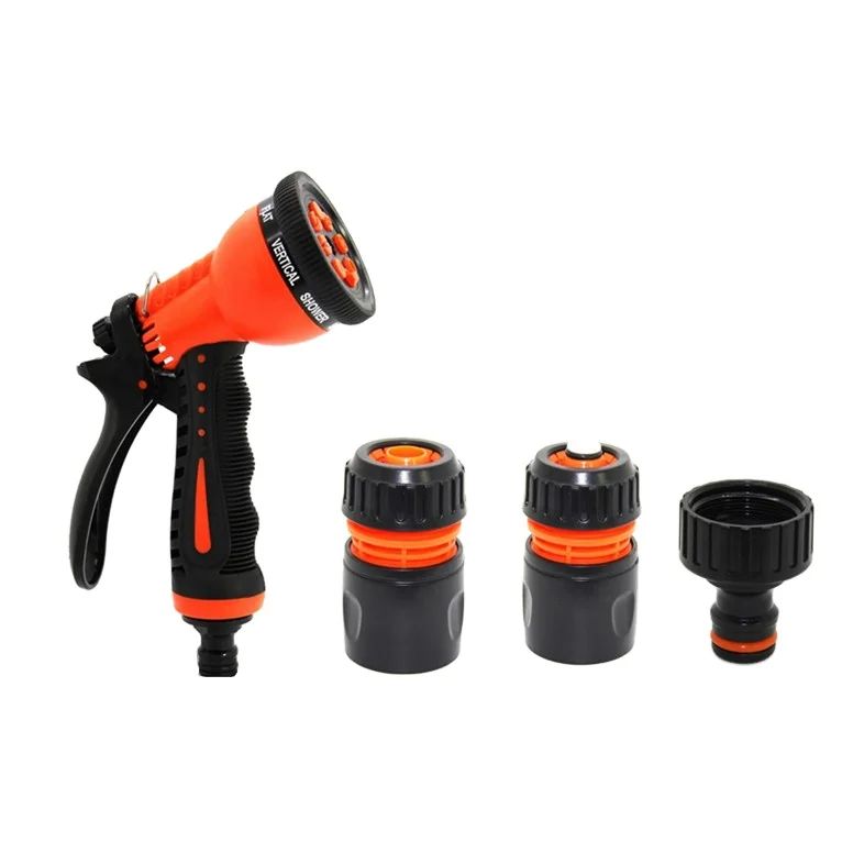 Adjustable Nozzle Water Gun Lawn Hose Multifunction High Pressure Garden water hose sprayer nozzle set car washing kit