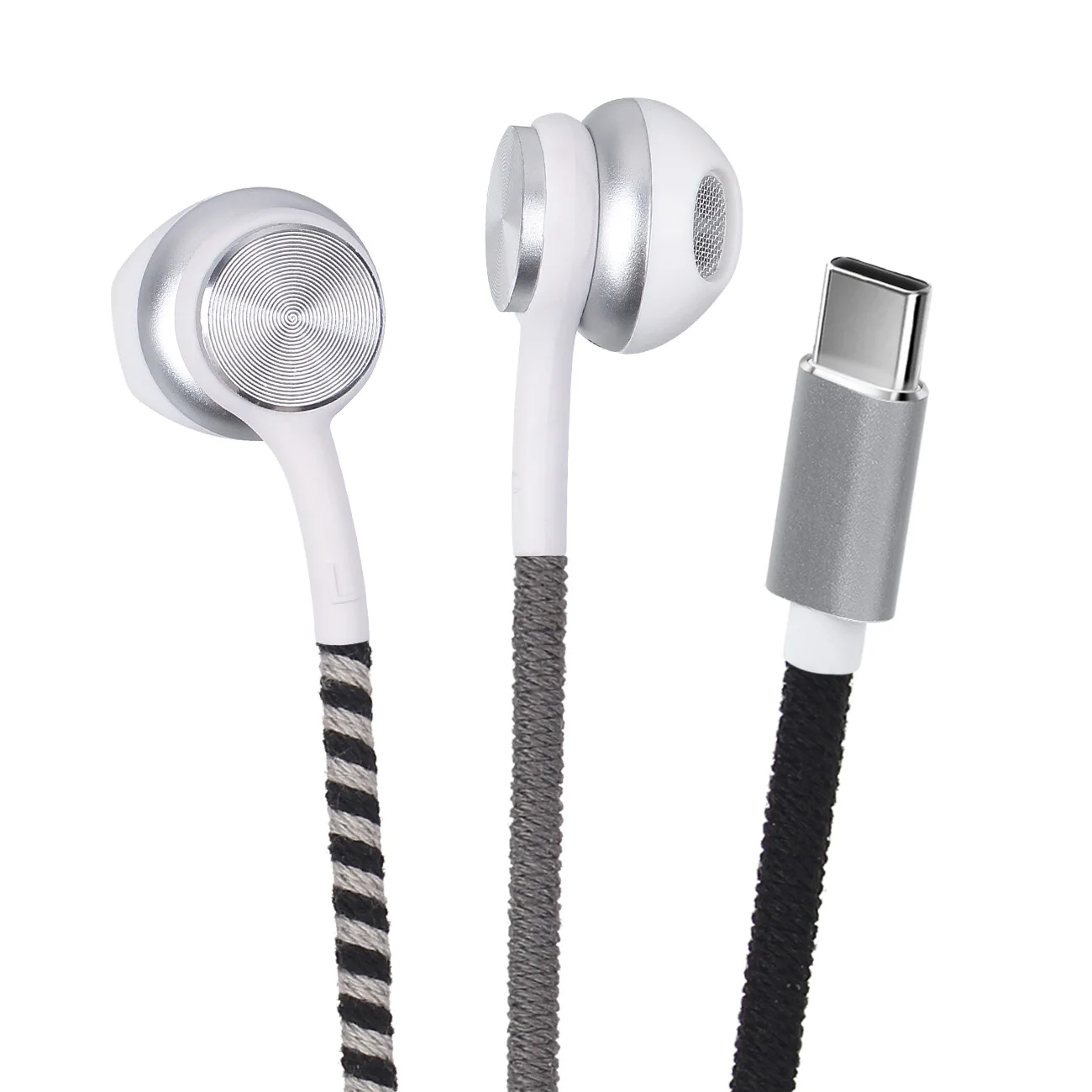 URIZONS Hot sale wired type c digital earpods noise cancelling game headphones braided earphone for to samsung vivo phones