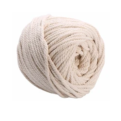 Recycled Natural Twisted Color Macrame Cotton Rope 3mm 4mm Cotton Makramee cord