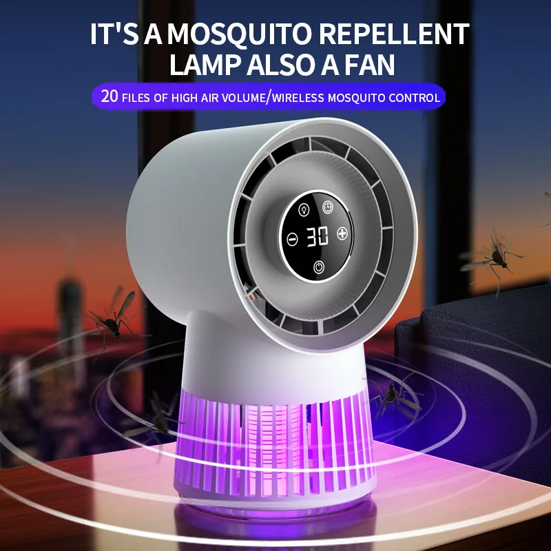 New Arrivals Wholesale Safety Grid Usb Charging Mosquito Killer With Oscillating Fan