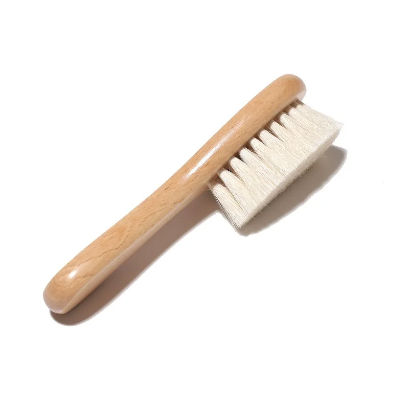 High quality 100% Natural Goat Hair Baby cleaning brush  Eco-Friendly Wooden Hair brush