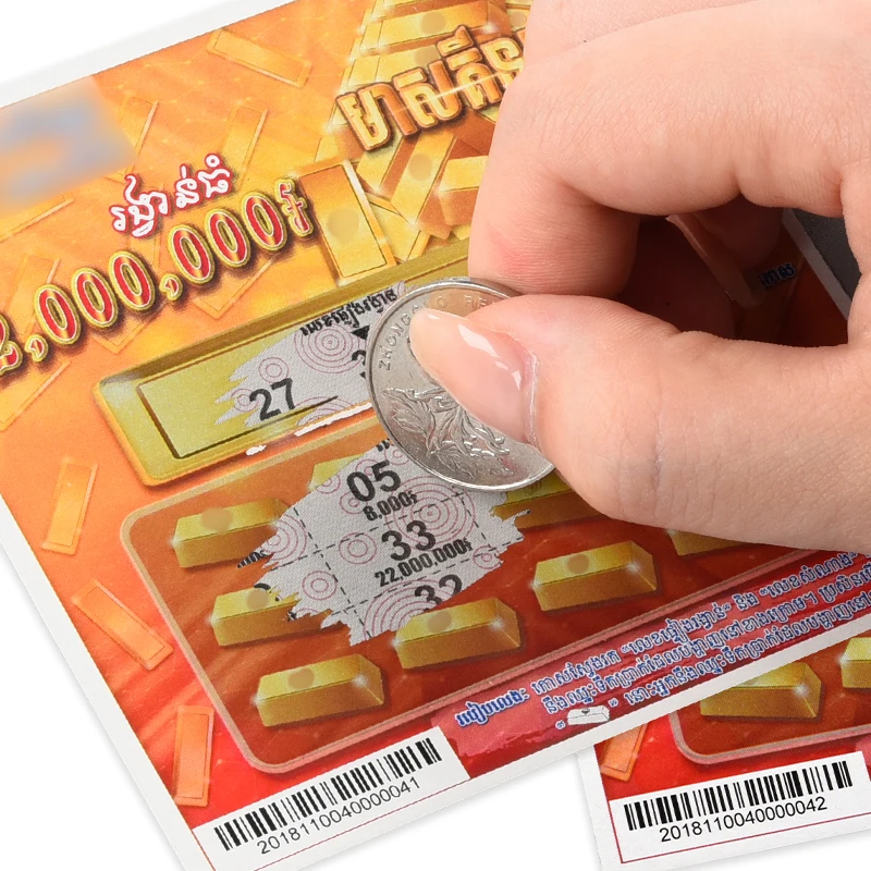 Wholesale Lottery Card Factory Price CMYK Pantone digital Printing Manufacturer custom lottery tickets