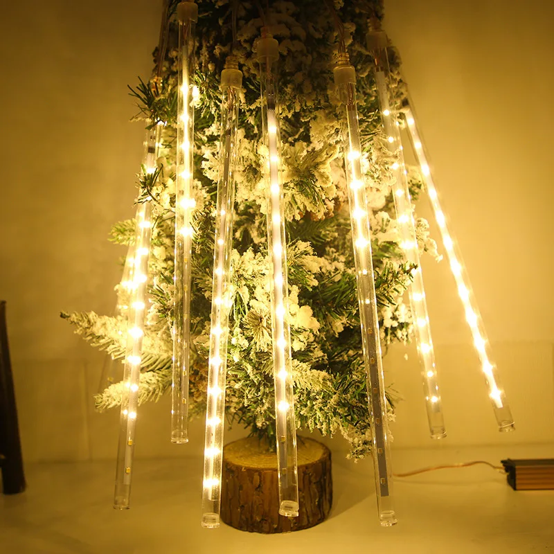 
Colorful LED Meteor Shower Garland Holiday Strip Light Outdoor Waterproof Fairy Lamp For Garden Street Christmas Decoration 