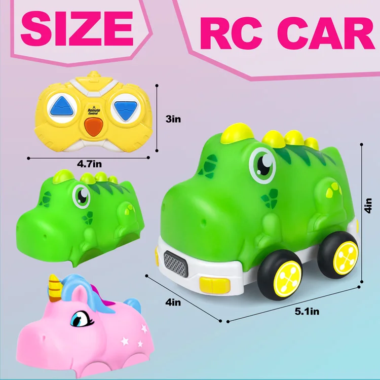 Educational Memory Montessori RC Cars Soft Rubber Plastic Stunt Car Toys Kids Boys Children Remote Control Car