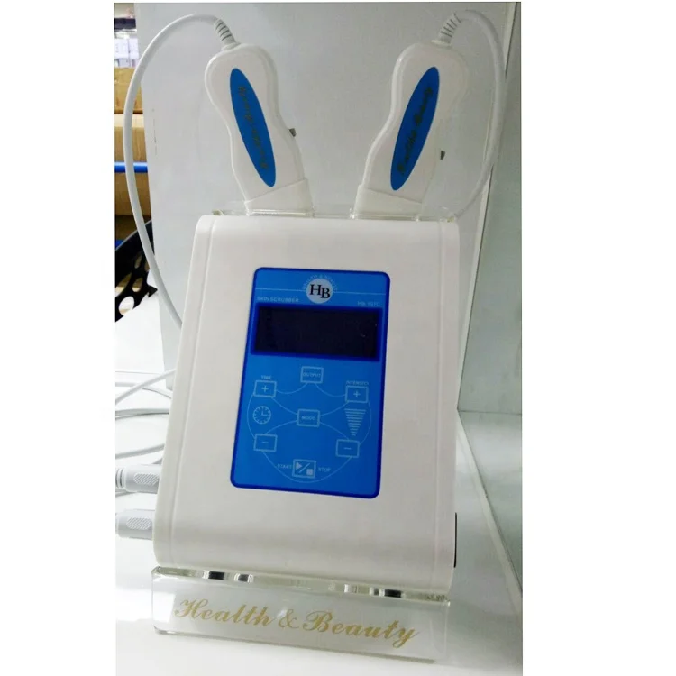 High quality face lift facial cleaner Double scrubber handle 2022 ultrasonic skin scrubber
