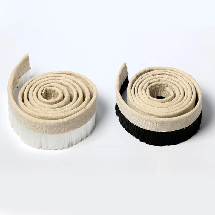 Canvas nylon bristle strip brush for machine and equipment