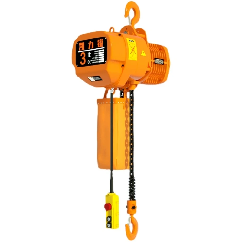 hot sale 220v 500kg 1t 2t 3t 5t 10t 20t electric chain hoist from China workshop