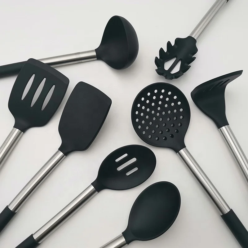 Bestseller Silicone Kitchen Accessories Cooking Tools Kitchenware Utensils With Stainless Steel Handle Kitchen Tools