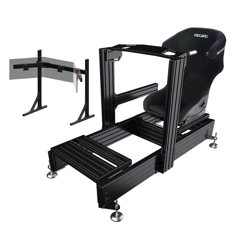 Basic Version Direct Drive Game Steering Wheel Mounting 4080 Aluminum Profile Bracket Simulator Kit Sim Rig Sim Racing Cockpit