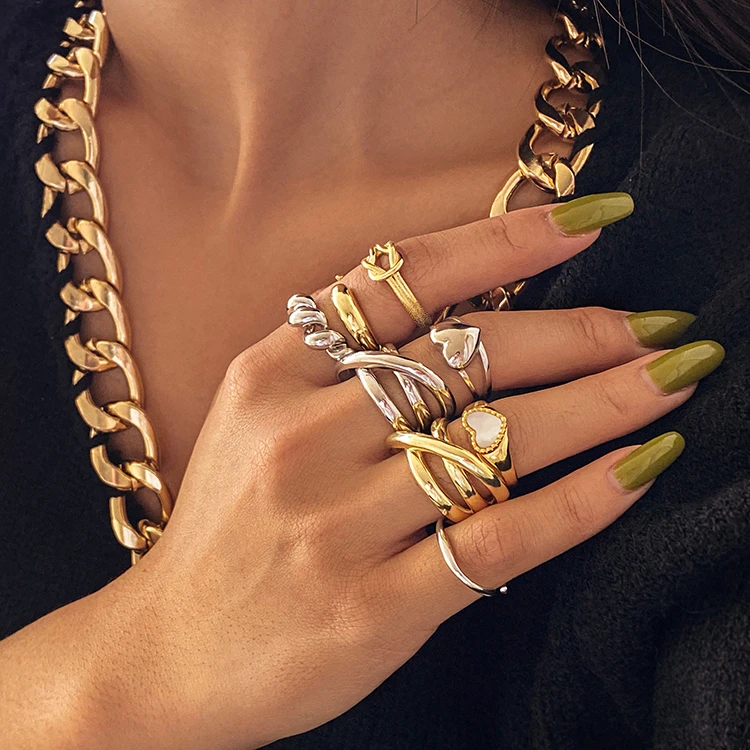 Обручальное кольцо Dylam из стерлингового серебра 925 пробы с позолотой 18 карат, регулируемое кольцо в форме открытого сердца с изменяемым размером, персонализированные кольца