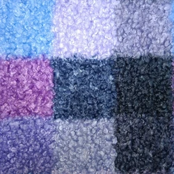 Home Textile Super Soft Blue Custom Color 100% Polyester Plaid Short Sherpa Curly Faux Fur Fabric