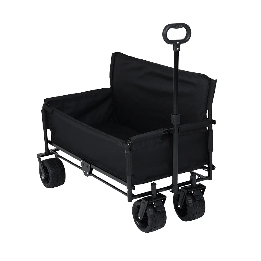 NPOTNew Camping Wagon Heavy Duty Oxford Fabric Multifunction Trolley With Polyvinyl Chloride Coating Adjustable Handle