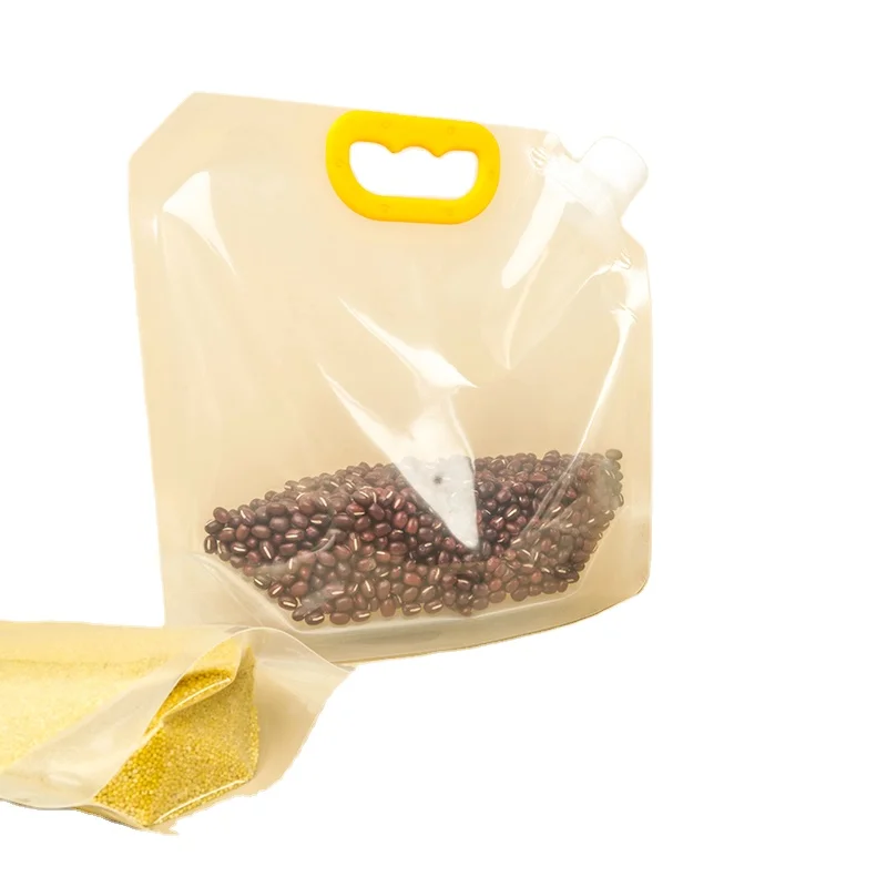 1.5L 3L 5L spout pouch foldable outdoor storage grains drink bag water plastic bag with handle