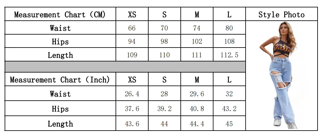 Hot Selling European American Trend Denim Trousers Hip-hop Ripped Women Jeans