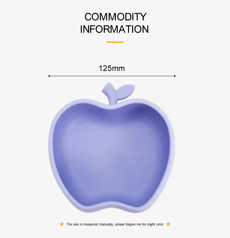 Food grade baby silicone large capacity bowl with suction non slip solid color kids feeding bowl