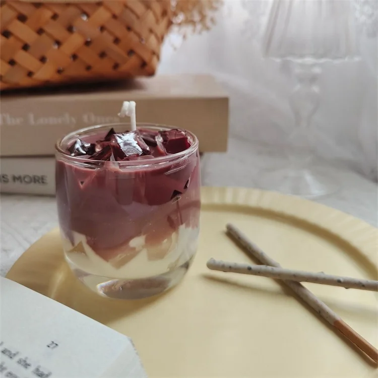 Ice coffee cube Aromatherapy Candles milk coffee Scented indoor decoration with souvenir