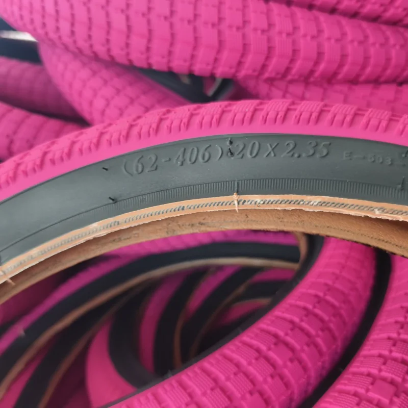 pink bicycle tires	20x2.35 20x1.75 20x2.125 20x1.95 18x1.95 20x2.30 26x2.35 20x2.25 20 inch freestyle bmx bike tires colorful