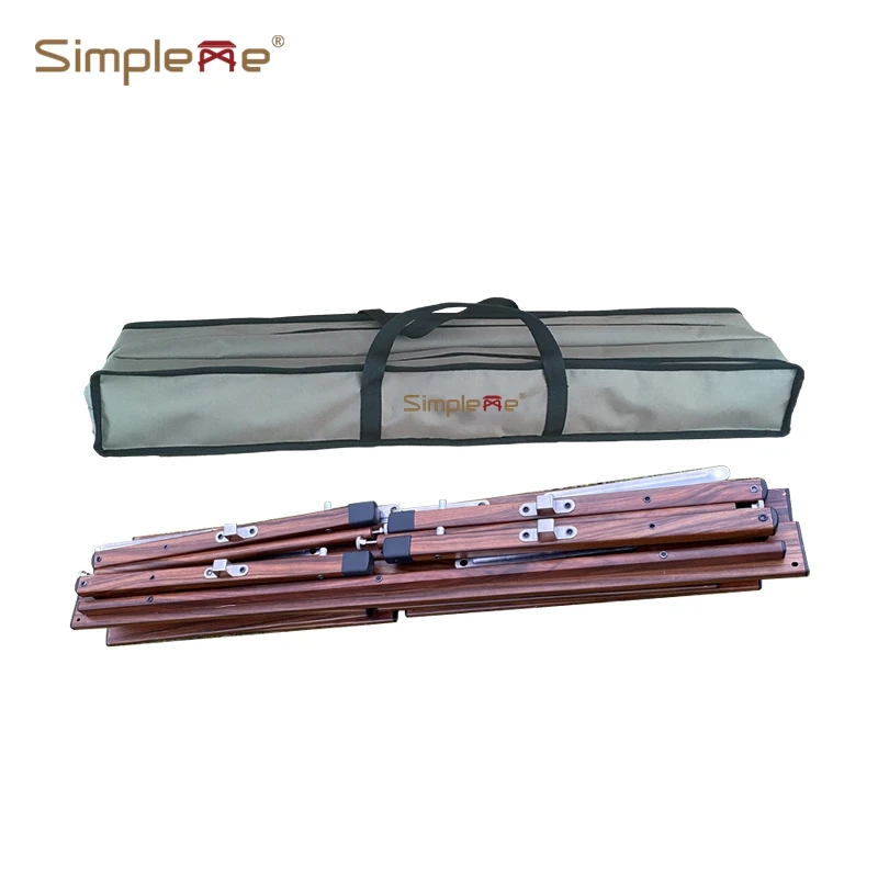Simpleme Outdoor Family Camping Mesa Plegable Lightweight Aluminum Roll Up Top Folding Camping Table