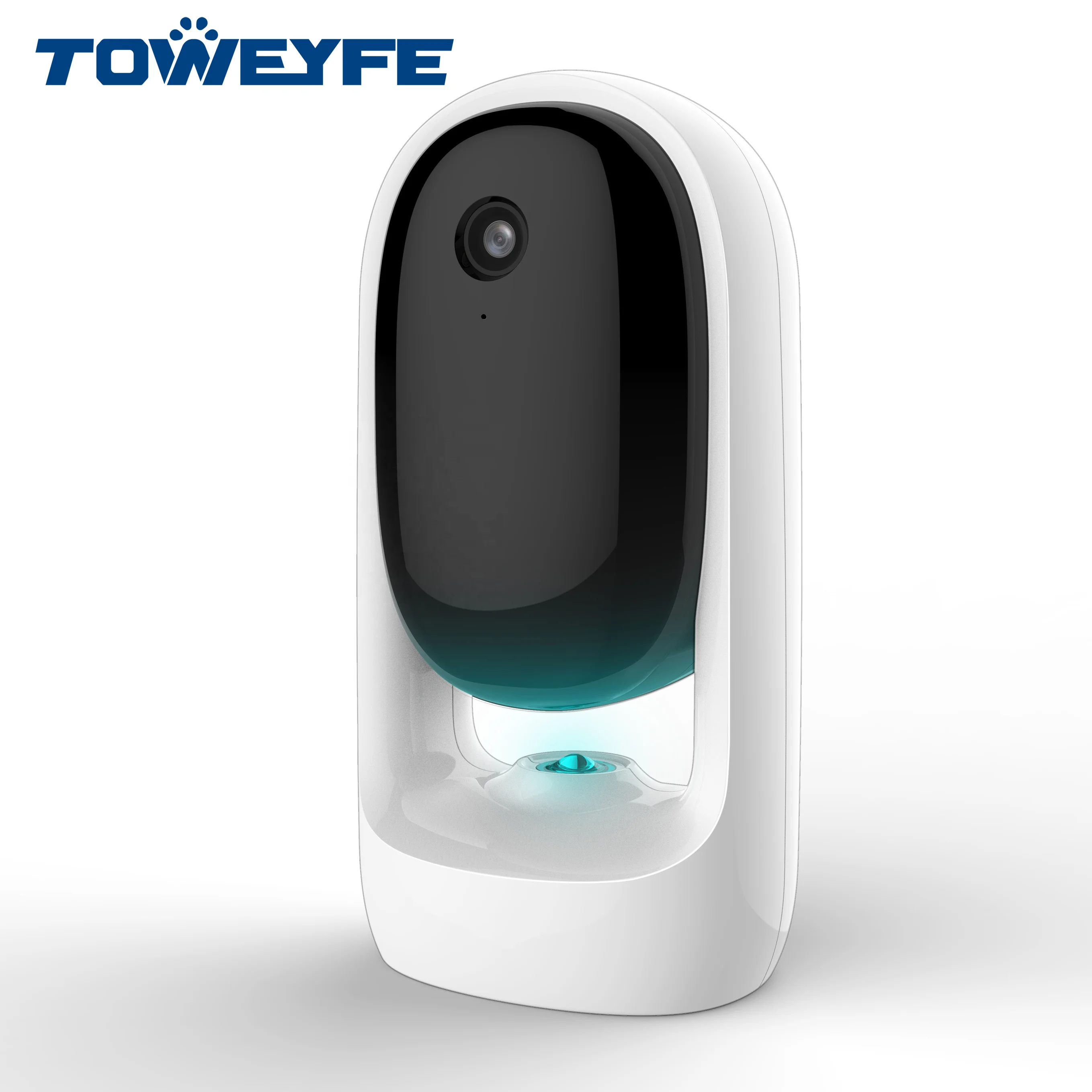 Toweyfe Hot Sale 1080P HD White Automatic Rotating Record Laser Smart Pet Cat Interactive Toys With Camera