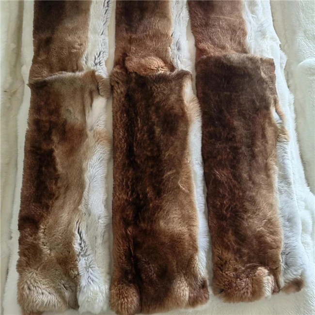 wholesale Rex Rabbit Fur throw Chinchilla Plates