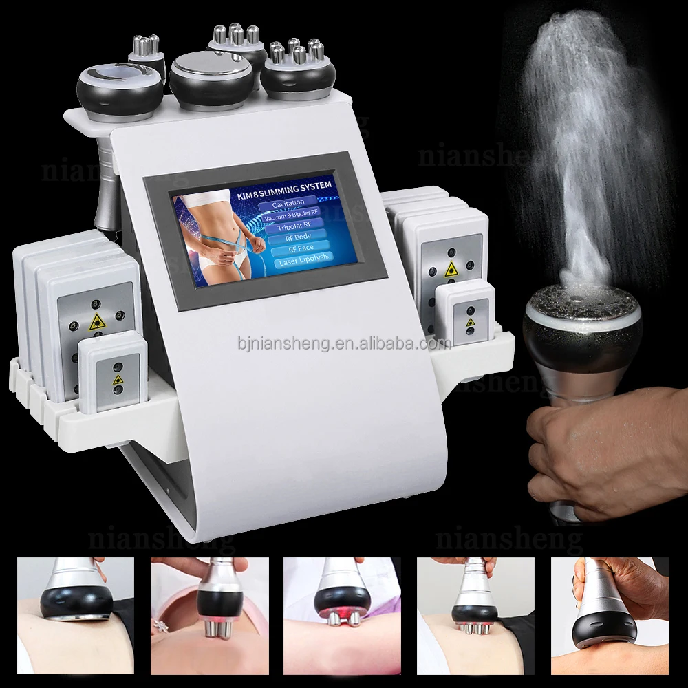 USA free shipping 6 In 1 40K Cavitation Vacuum Multipolar RF Body Lipo Weight Loss Lipolas Body sculpting Beauty machine