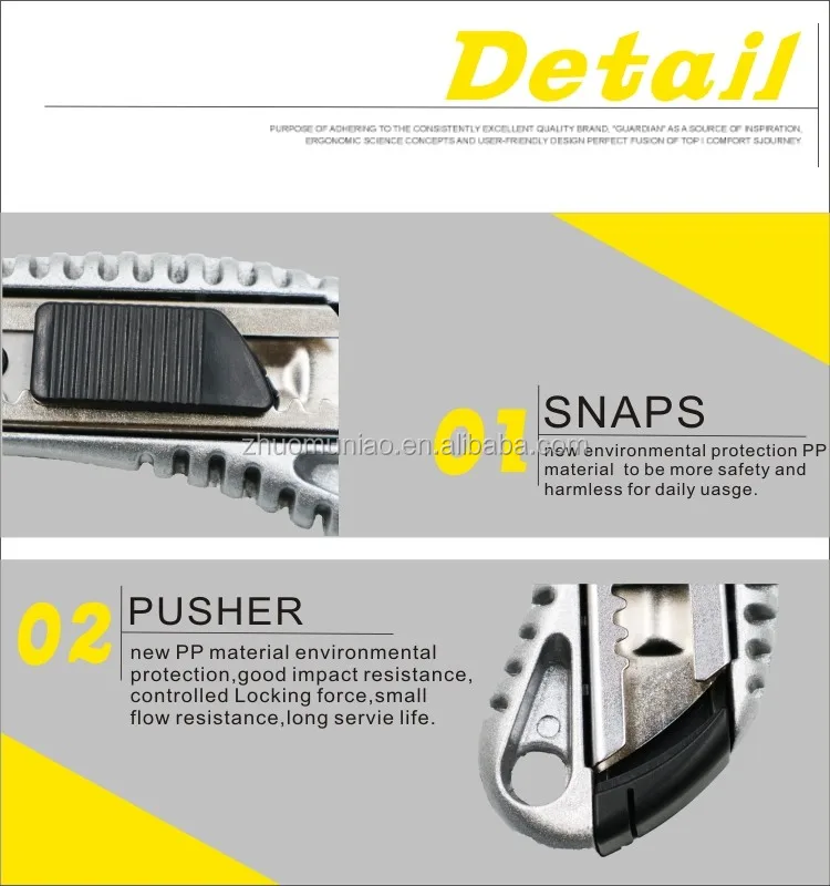 Professional 18MM Safety Retractable Box Cutter Utility Knife