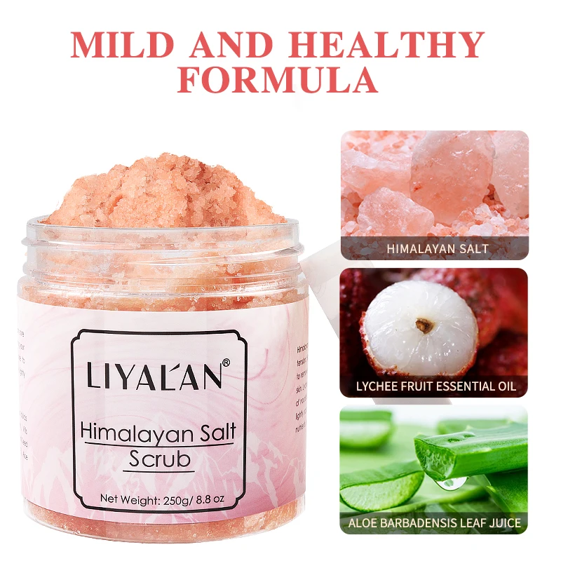  Private Label Natural Organic Exfoliating Cleansing Whitening Pink Body Care Himalayan Bath Salts