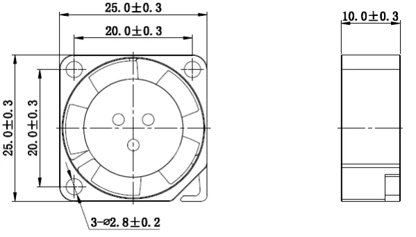 5v 12v High Speed 25x25x10mm Car Amplifier Fan DC Axial Cooling Fan 2510