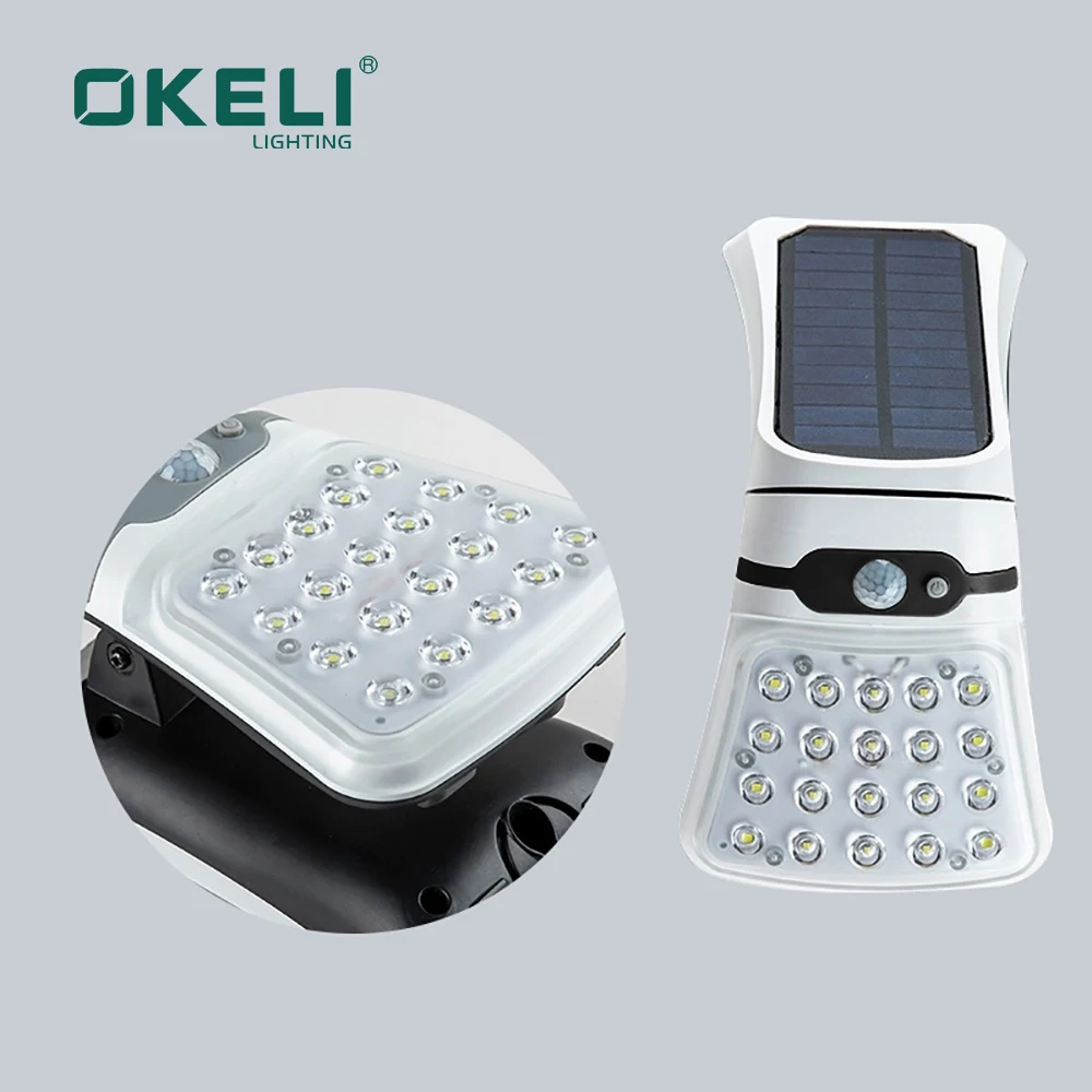 Outdoor Waterproof Remote Control 2835 SMD Solar Wall Light For Garden Courtyard Villia