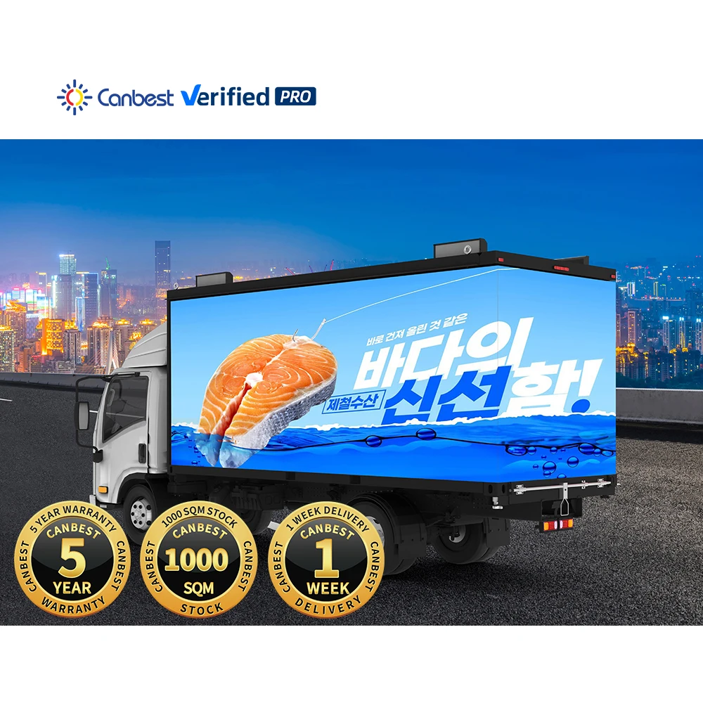 Canbest P2.5 P3 P4 Waterproof Ready To Use Box Truck Led Billboard Sign Screen For Sale Mobile Led Advertising Display For Van