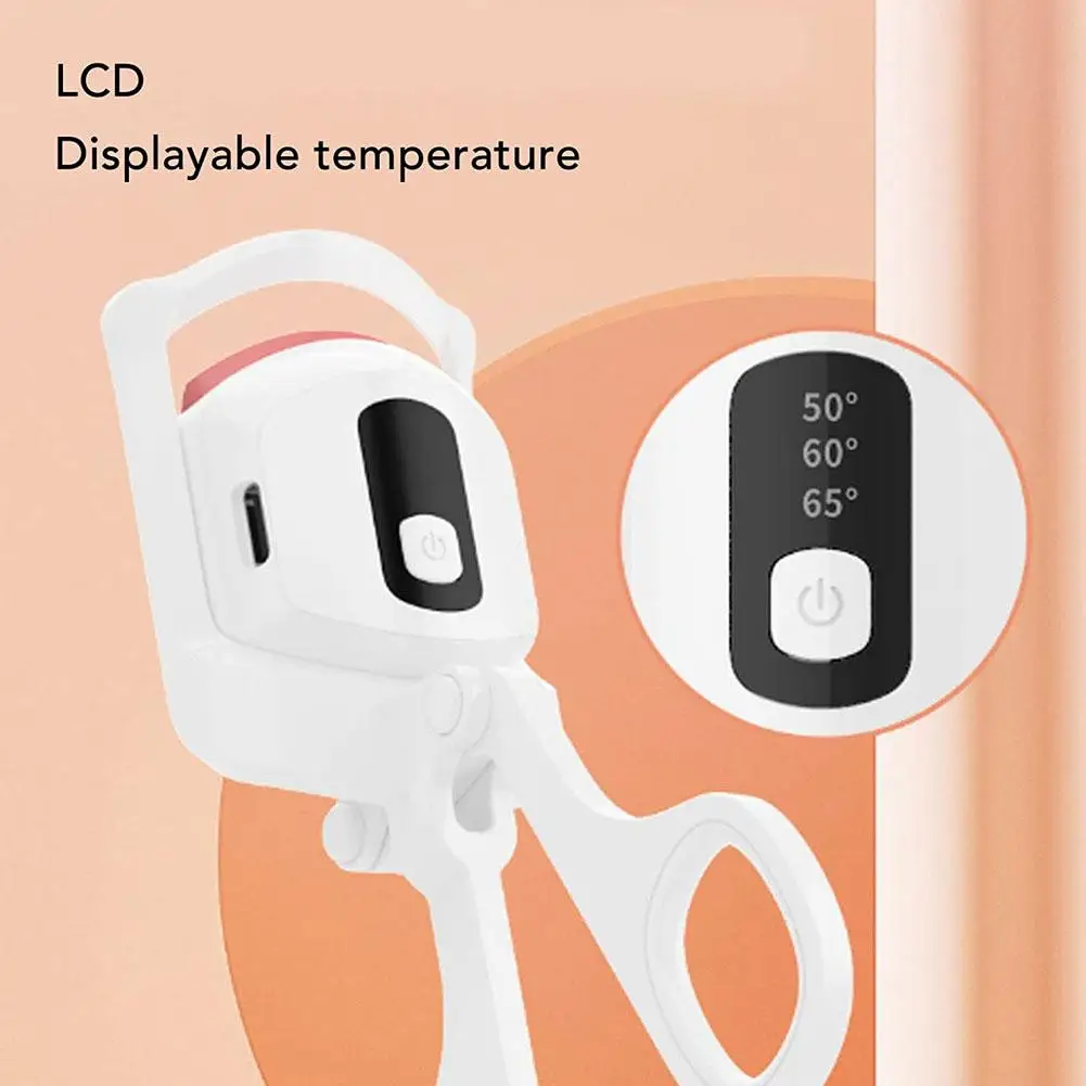 Portable Electric Heated Eyelash Curler Comb  Eyelashes Curls Thermal Eyelash Curler Makeup Tools Eye Lash Perm Long Lasting