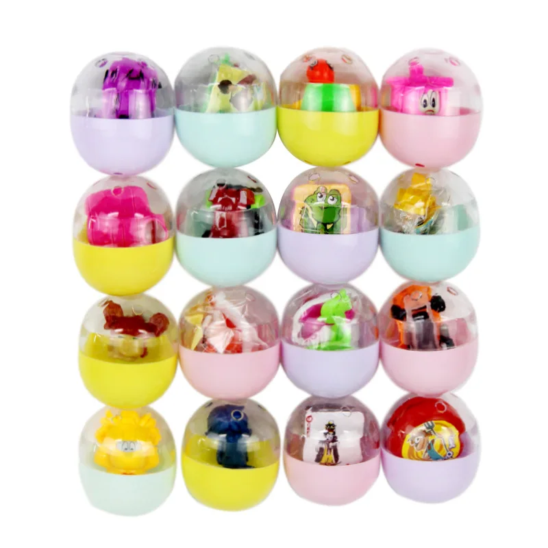 47x55mm anime macaron car Toys 55mm gashapon machine capsule plastic promotion toys for vending machines game kid prize gift