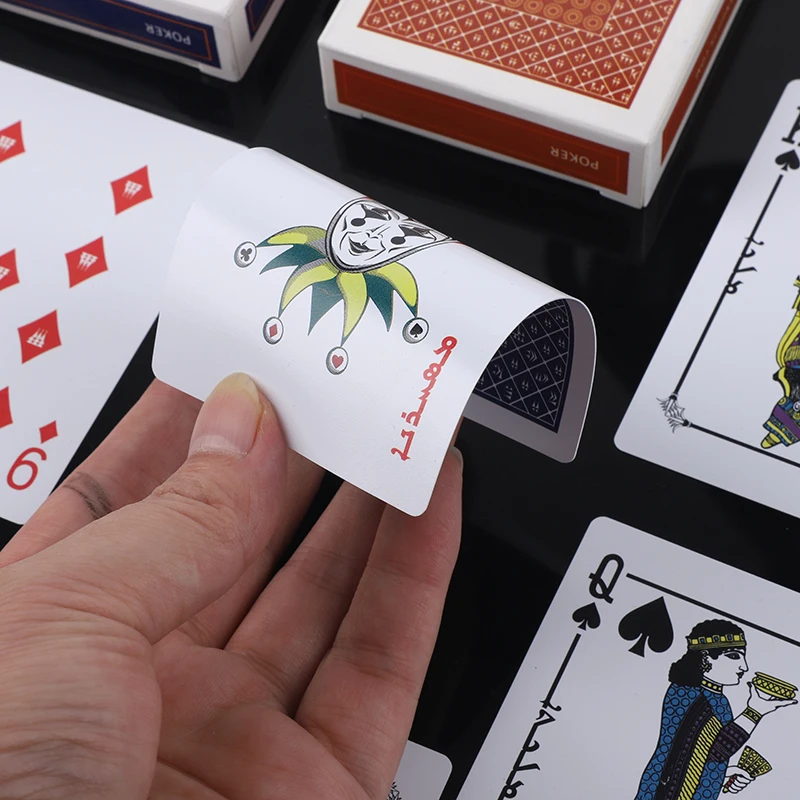 Cheap Price Custom Printing 280 Gsm Blue Core Paper Poker Cards Promotional 4 Color Playing Cards Set With Logo