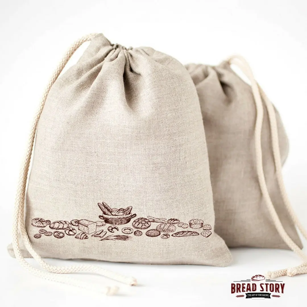 Natural linen bath tea packing bags