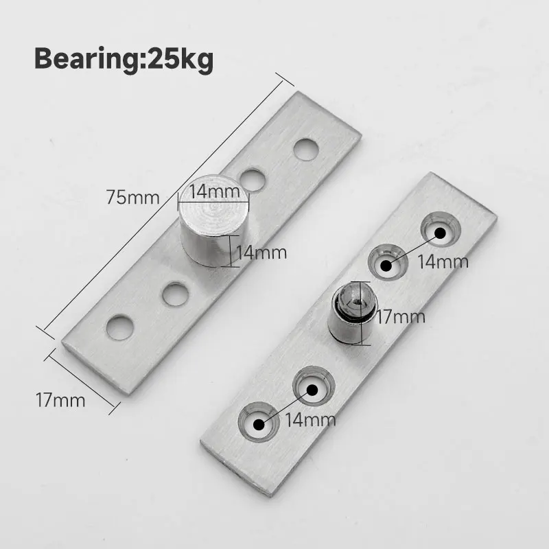 Factory Up-Down Shaft Stainless Steel 360 Degree Rotating Furniture Hinges Wooden Door Gate Pivot Hinge