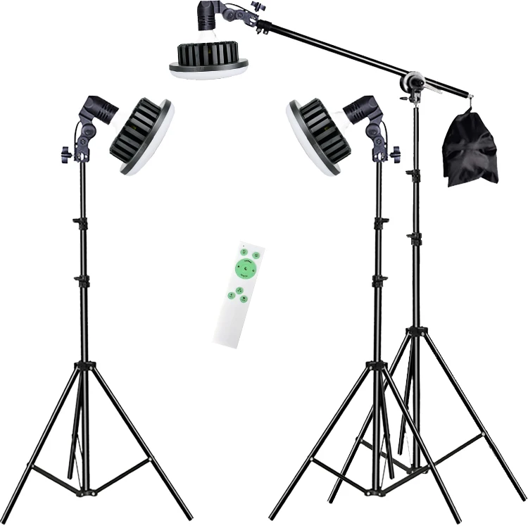 
2020 Wholesale Photographic Lighting Photo Studio 150W led Lamp Bulbkit With Light Stand & Boom Stand 