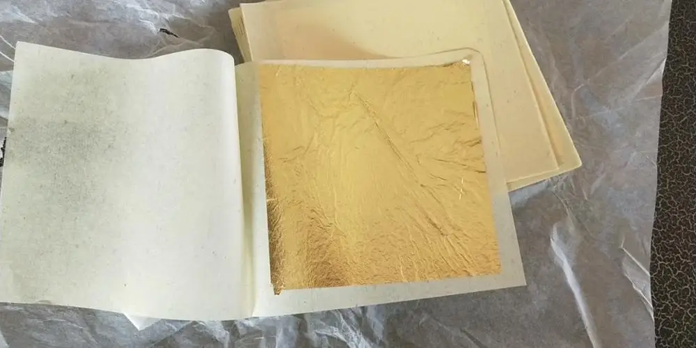 
100% genuine gold 24k edible gold leaf foil sheet food decoration 