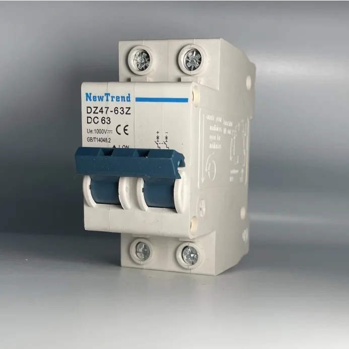 DZ47-63Z 2 Pole 63A 500V 1000V DC MCB 1 2 3 4 6 10 16 20 25 32 40 50 63 Amp 2P Solar DC Circuit Breaker 63A