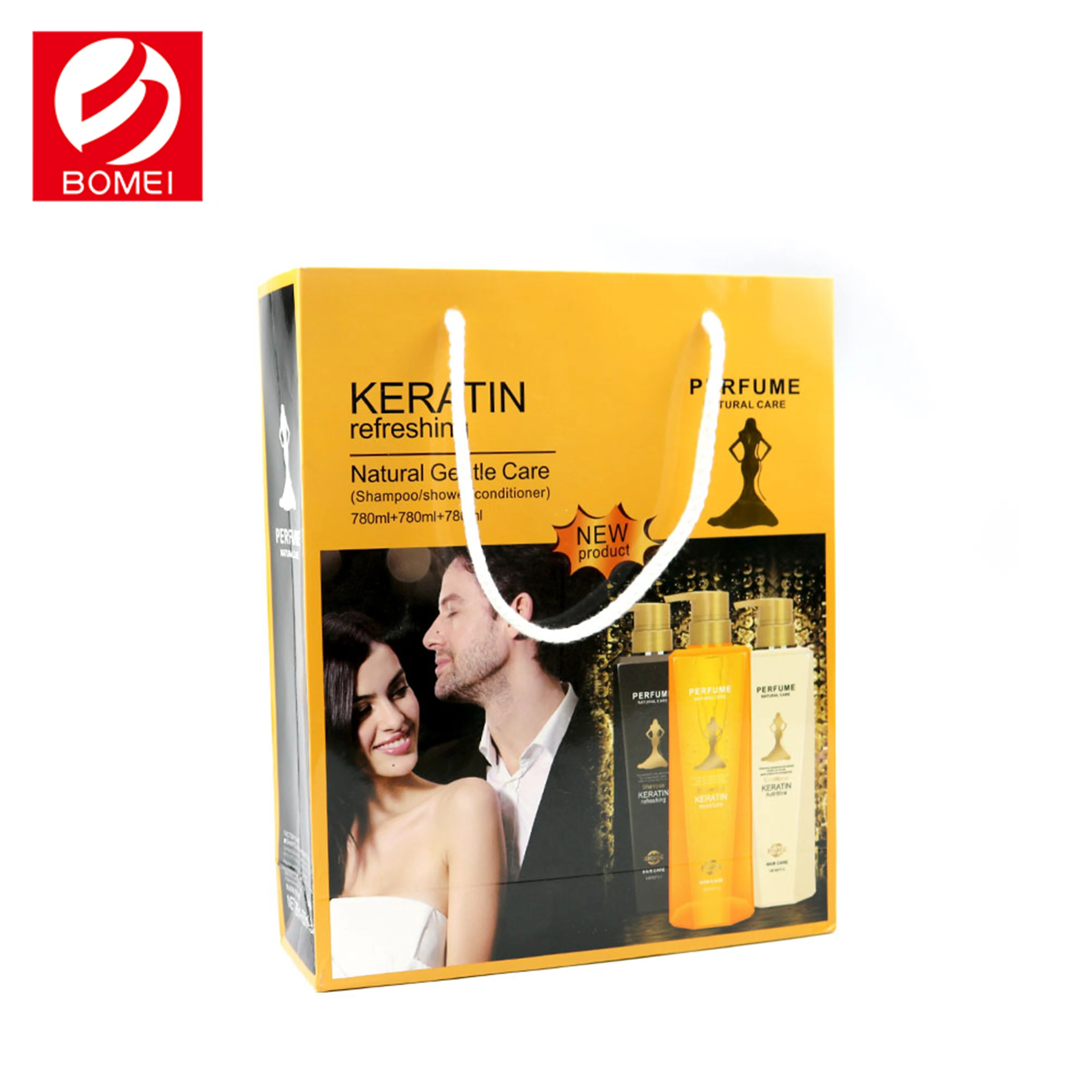 
Natural hair care refreshing anti oily hair shampoo keratin hair treatment set 