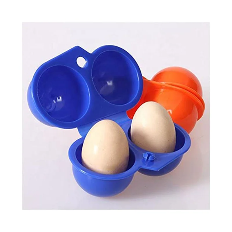 Travel Camping Plastic 2 Holder Box Egg Case Plastic Portable Eggs Storage Box egg carrier